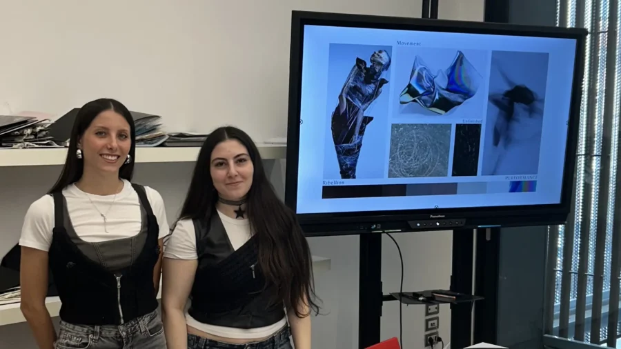 featured-news-normangroup studentesse che presentano il loro progetto di collezione activewear durante l'esane