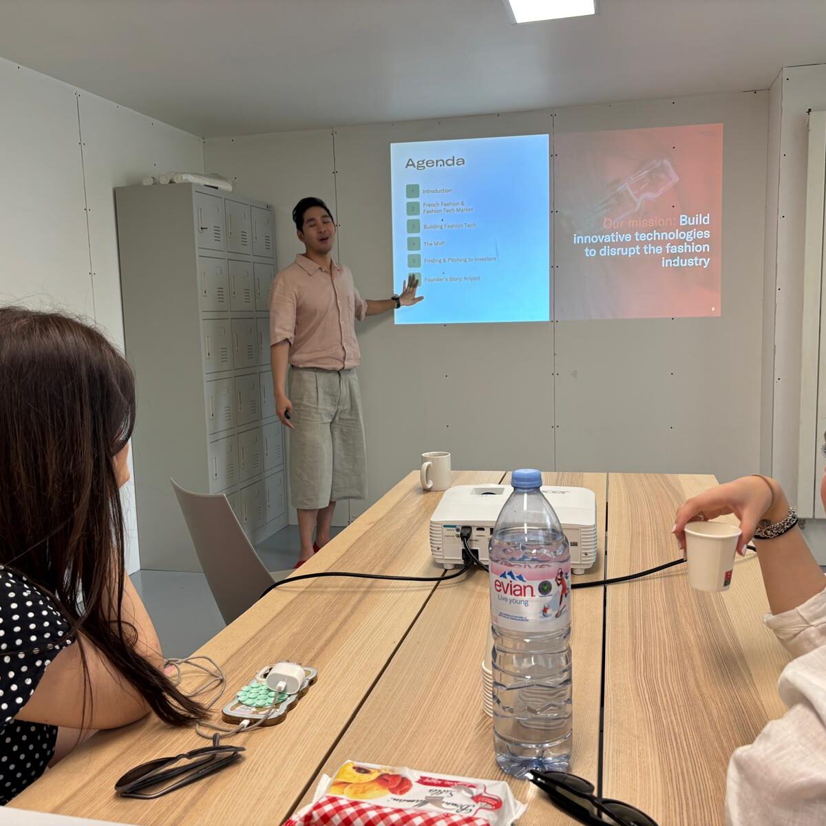 una lezione con presentazione power point