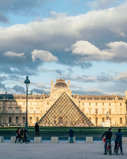 Students on a school trip in Paris.