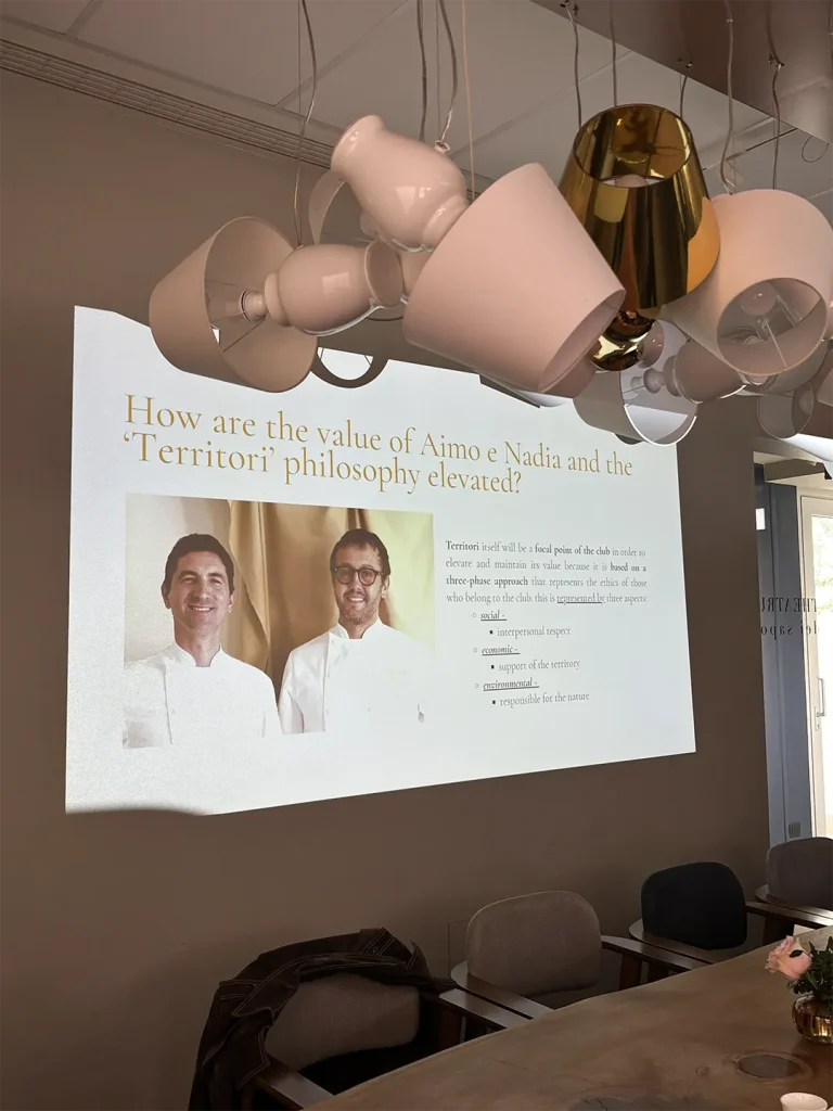 A slide from the presentation made by the students.